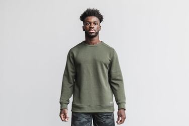 Nobull Performance Crew Men's Sweatshirts Green | Australia (AL9307)